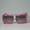 Luxury Chic Geometric Thick Side Window Temple Sunglasses - Shadeitude