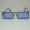 ShantelBoss Rimless Studded Rectangular Sunglasses - Shadeitude