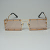 ShantelBoss Rimless Studded Rectangular Sunglasses - Shadeitude