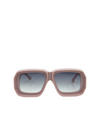 Zelda Oversized Tube Square Sunglasses - Shadeitude