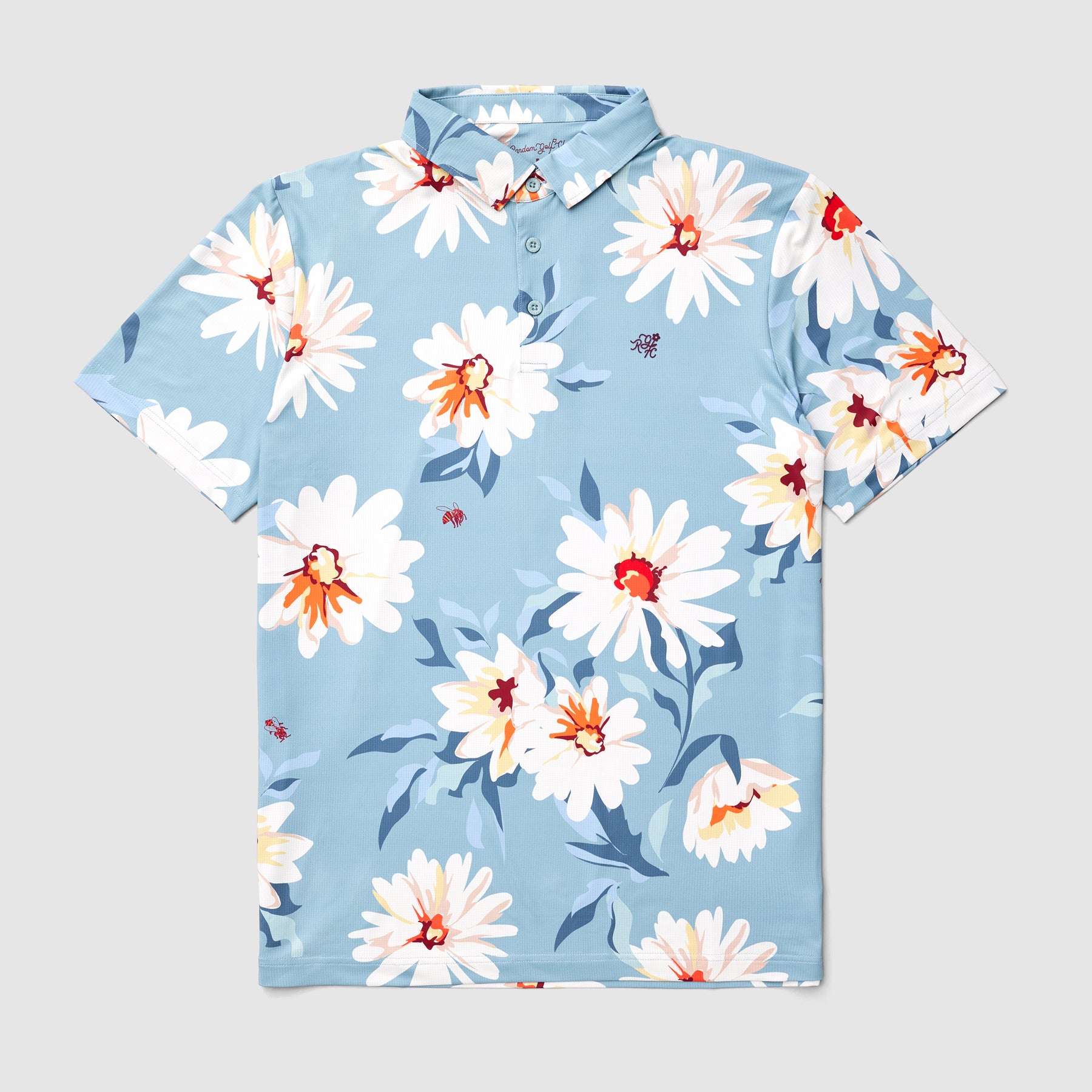 Printed Tech Polo (Blue Floral) - Random Golf Club product image