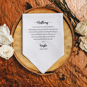 Gifts For Bride And Groom Embroidered Wedding Handkerchief