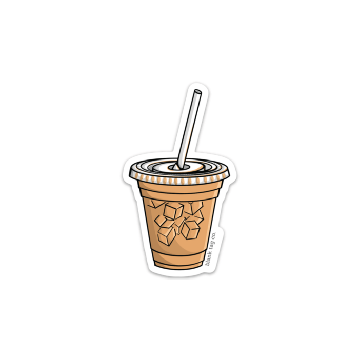 The Iced Coffee Sticker — blank tag co.