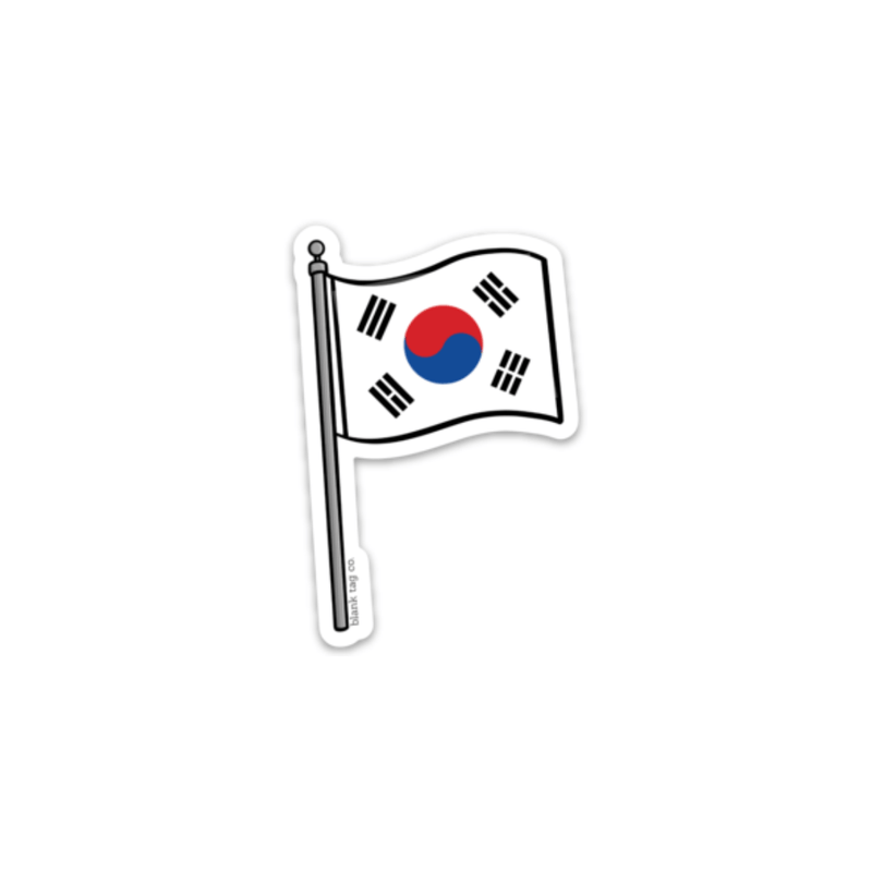 The South  Korea  Flag Sticker  blank tag co 