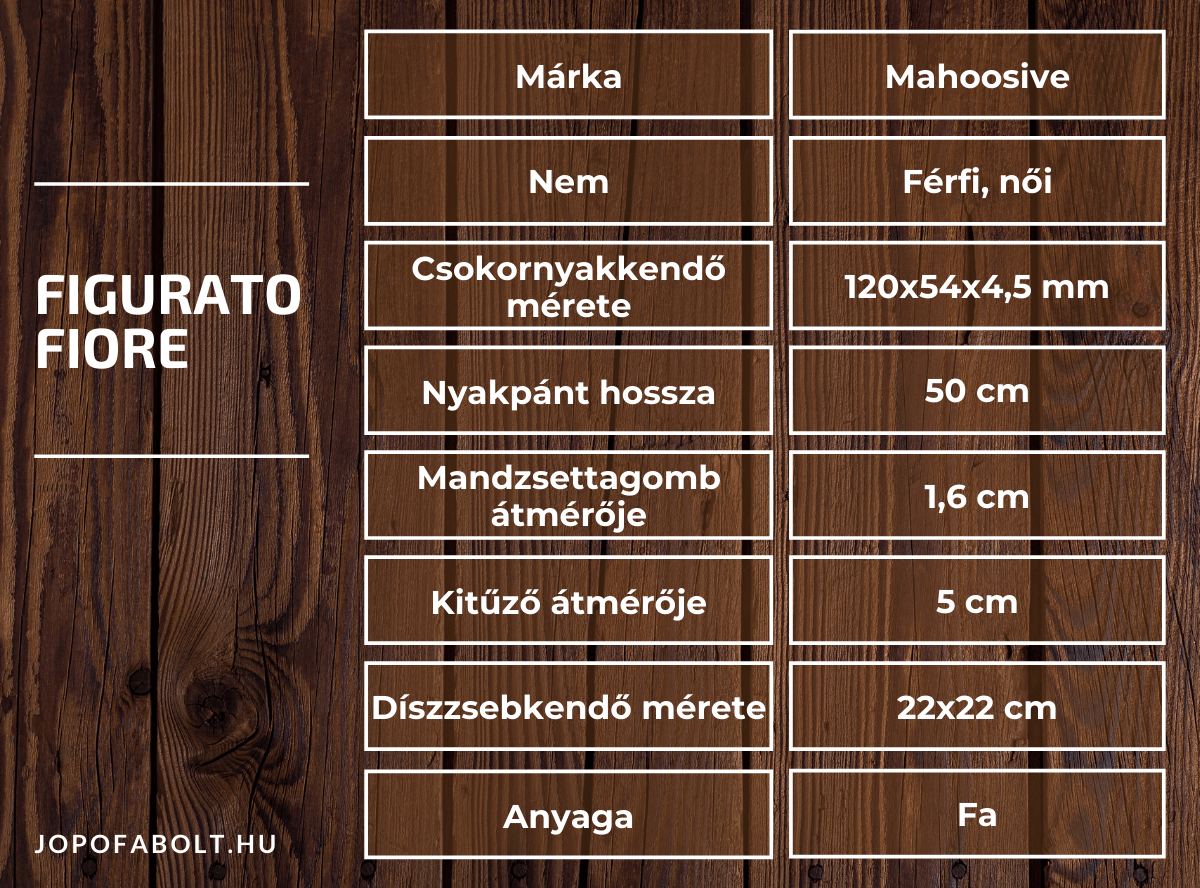 Figurato Fiore Fa Csokornyakkendő termékleírás