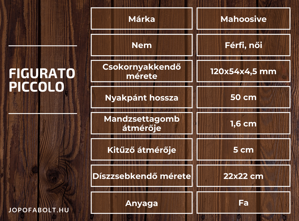 Figurato Piccolo Fa Csokornyakkendő termékleírás