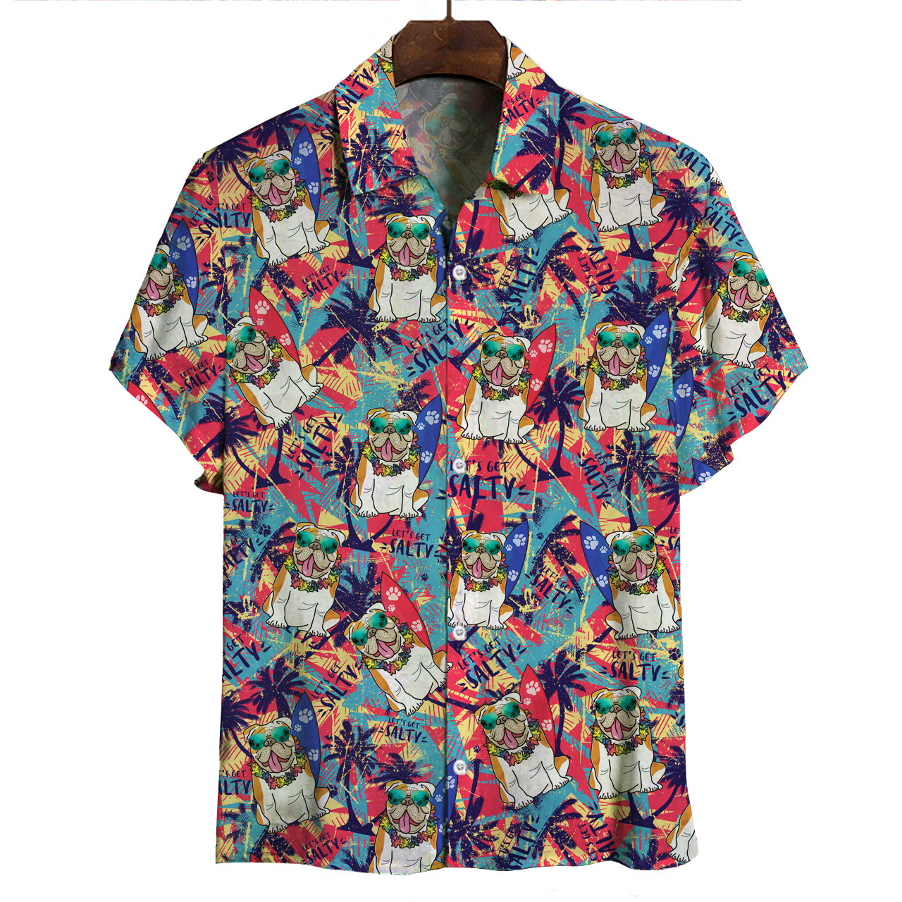 Aloha Hawaiian English Bulldog Shirt V1 - follus.com
