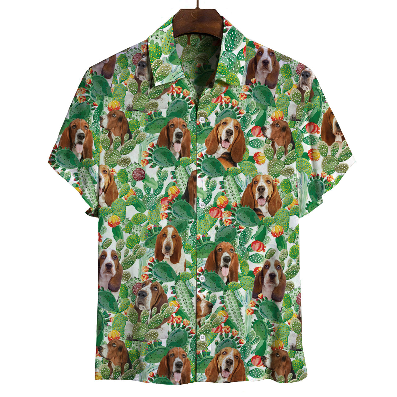 basset hound hawaiian shirt