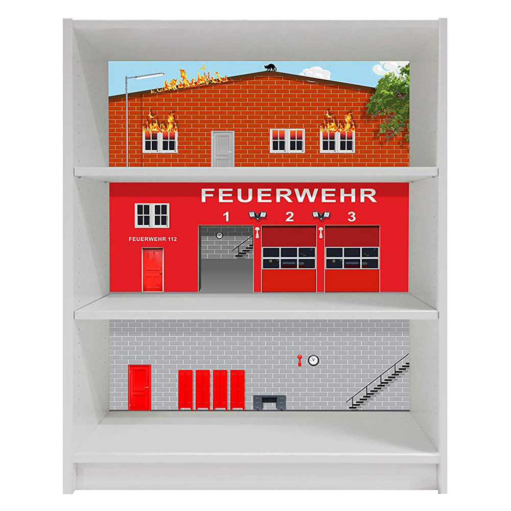 Feuerwehr Aufkleber Fur Ikea Billy Regal 80 Cm