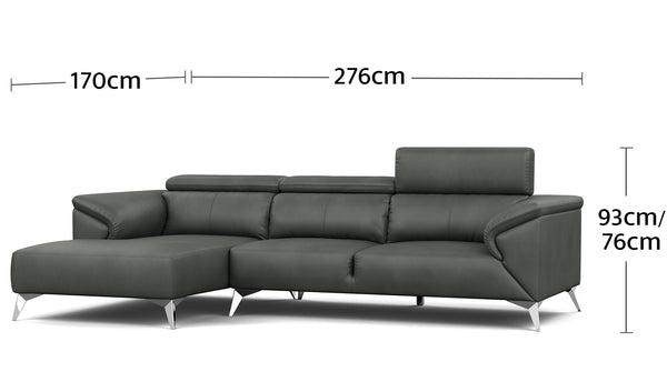 Magic 3.5 Seater Chaise Dimensions