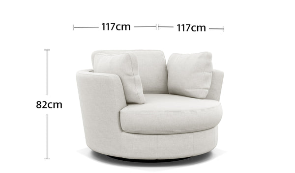 Perry Swivel Chair Dimensions