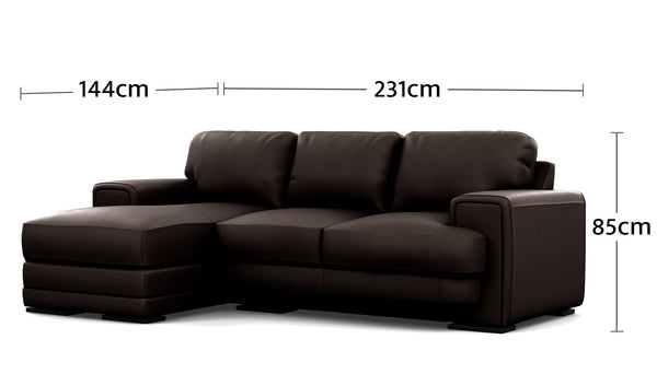 Royal 3 Seater Chaise Dimensions