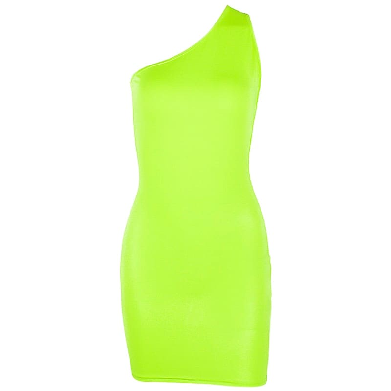 Backless Dress Neon Sexy Club