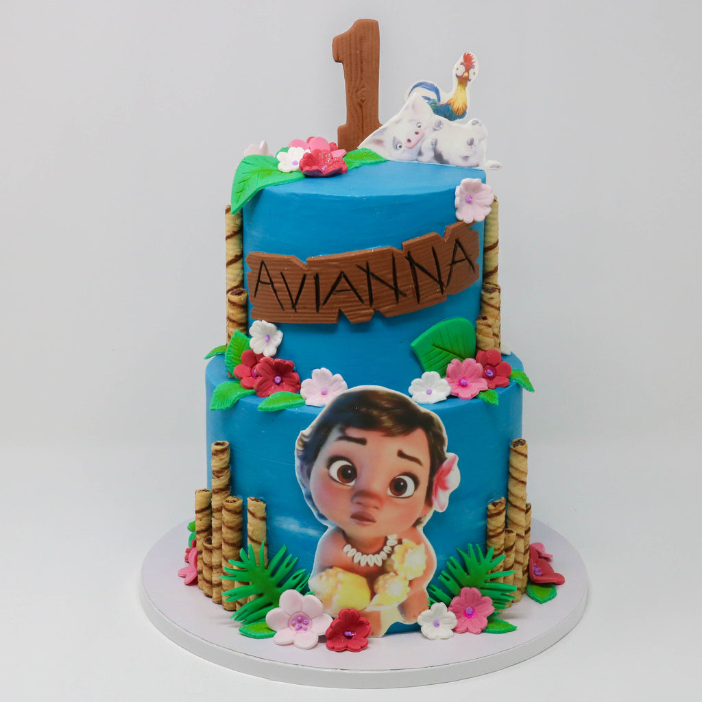 Two Tier Moana Cake Da Cakes Houston