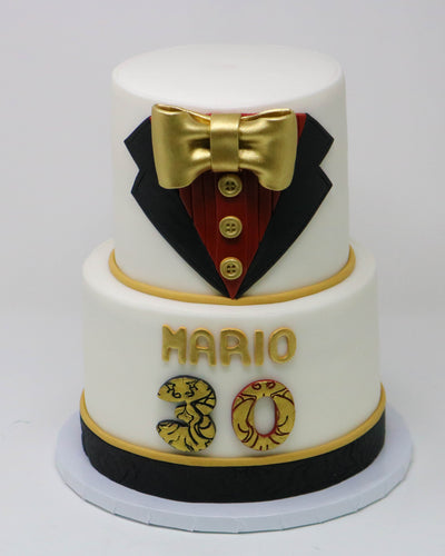 Little Gentleman Diaper Cake - Black, Gold | Nepheryn Party