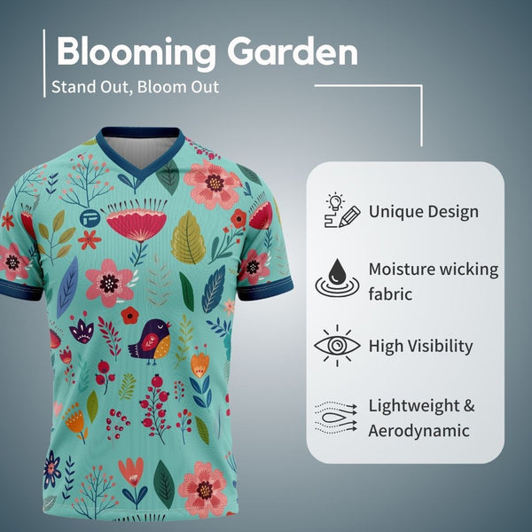 Experience peak performance and blooming style with the Blooming Garden MTB jersey. Breathable fabric, relaxed fit, and stunning floral design.