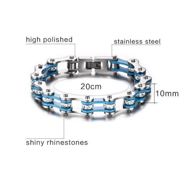 Blue Cycling Bracelet Measurements