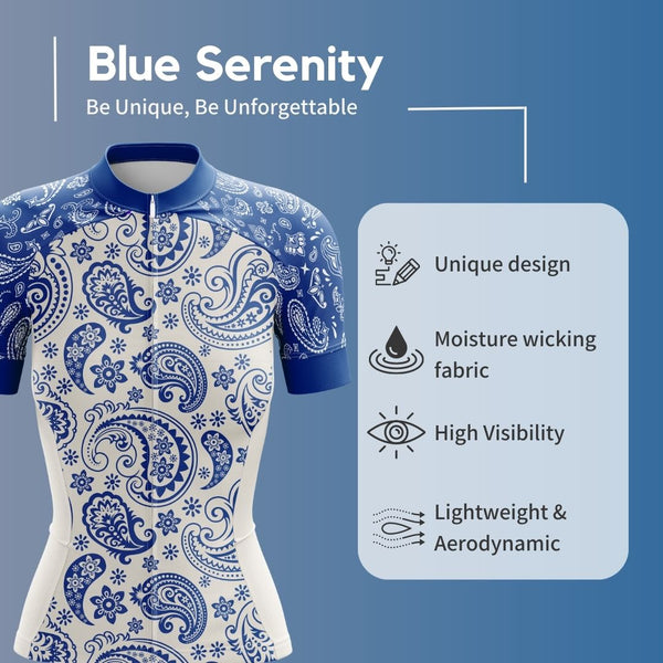 Blue Serenity |  Women's Cycling Jersey Highlights