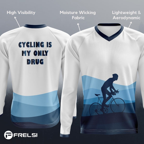 MTB Cycling Jersey with more than just a slogan, it's a whispered truth for those who find solace on two wheels.