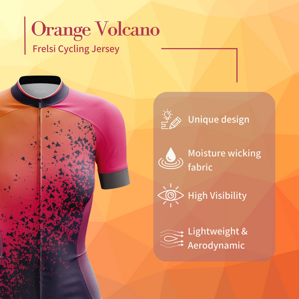 Orange Volcano Cycling Jersey facts & Features