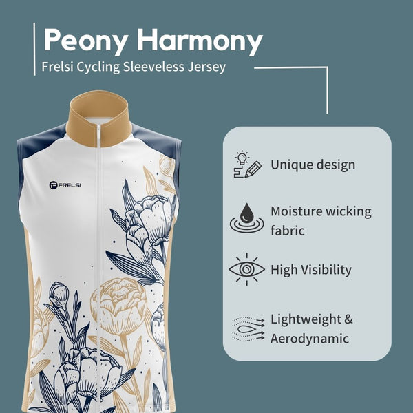 Peony Harmony Sleeveless Cycling Jersey Facts