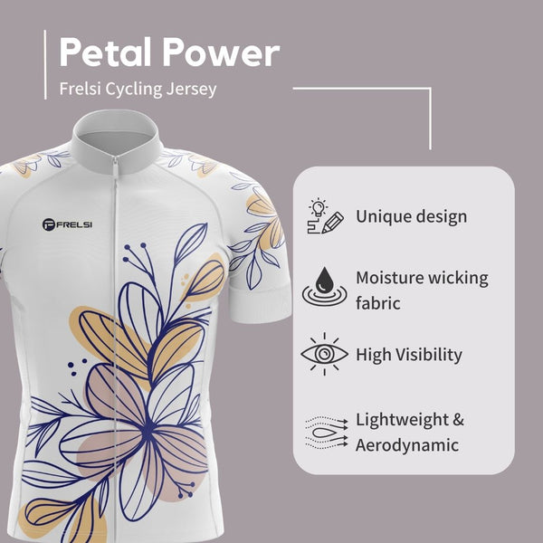 Petal Power | Men's Short Sleeve Cycling Jersey facts and features