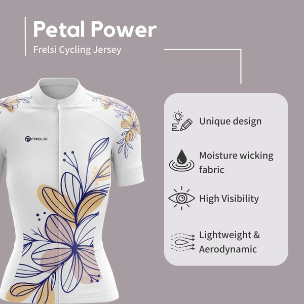 Petal Power | Women's Short Sleeve Cycling Jersey Facts and features
