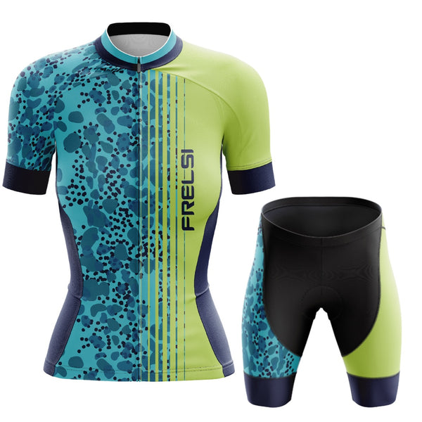 Cycling jersey with colors and shapes reminiscent of photon energy - Photon Energy Cycling Jersey