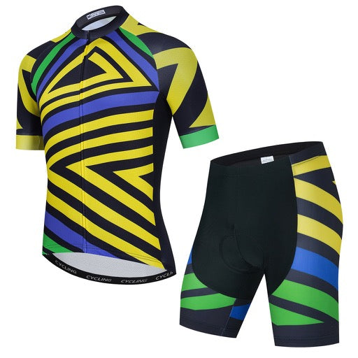 Yellow Lines Cycling Kit | Yellow Cycling Jersey