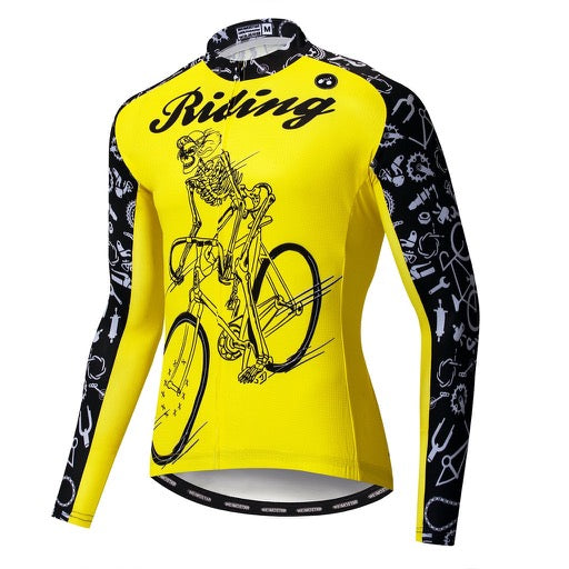 Yellow Skull Rider | Yellow Cycling Jersey