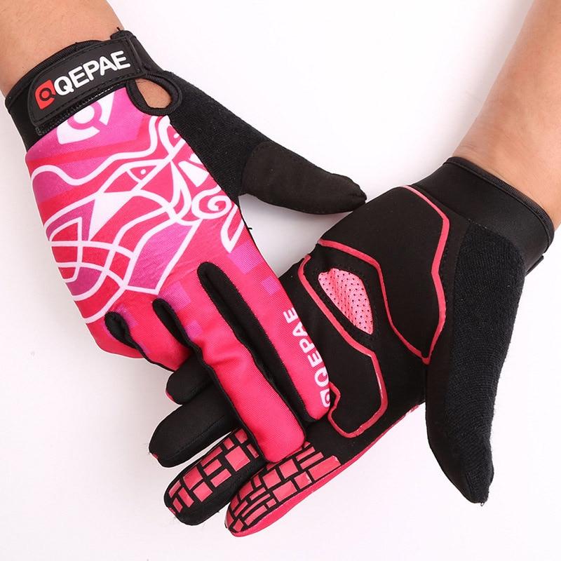 womens full finger cycling gloves