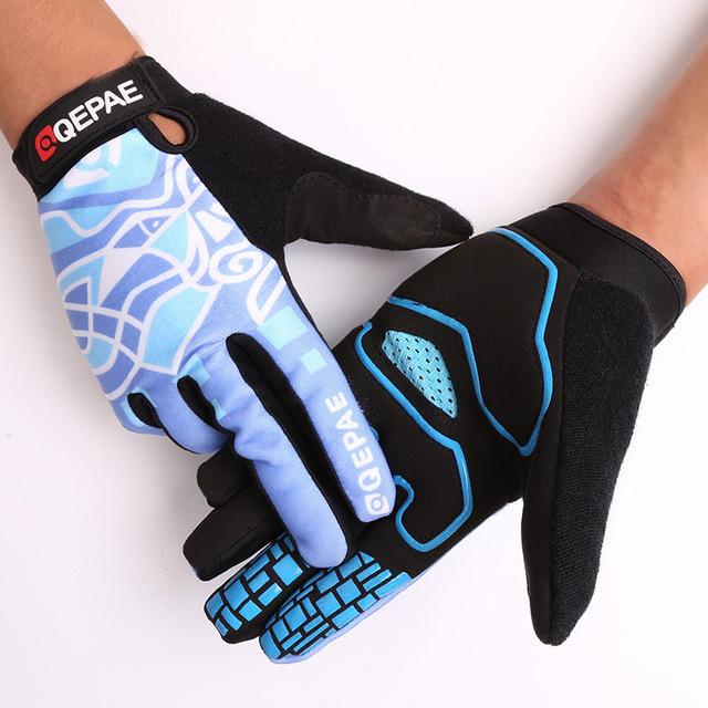 womens full finger cycling gloves