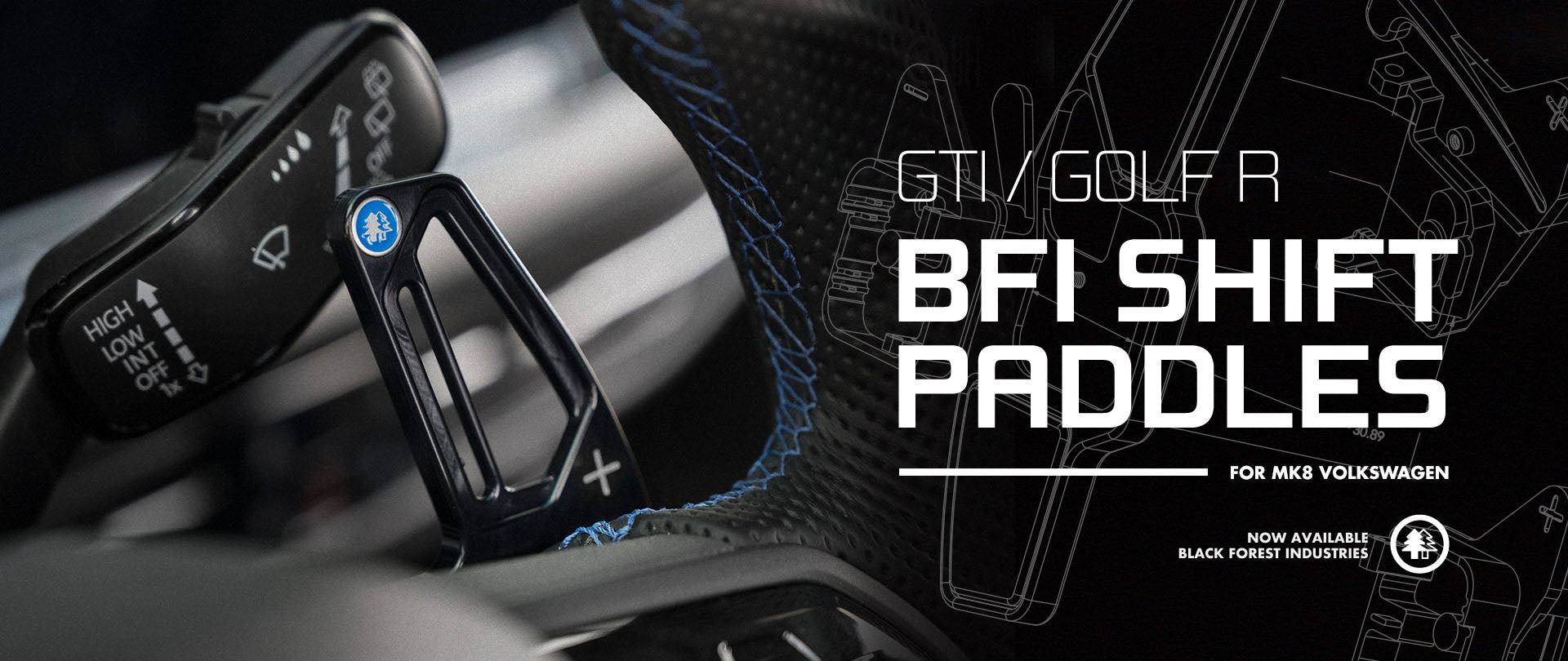 NEW BFI MK8 VW Shift Paddles – Black Forest Industries