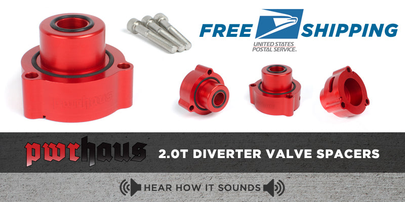 Free Shipping on Pwrhaus FSI EA113 & TSI EA888 2.0T Diverter Valve Spacer