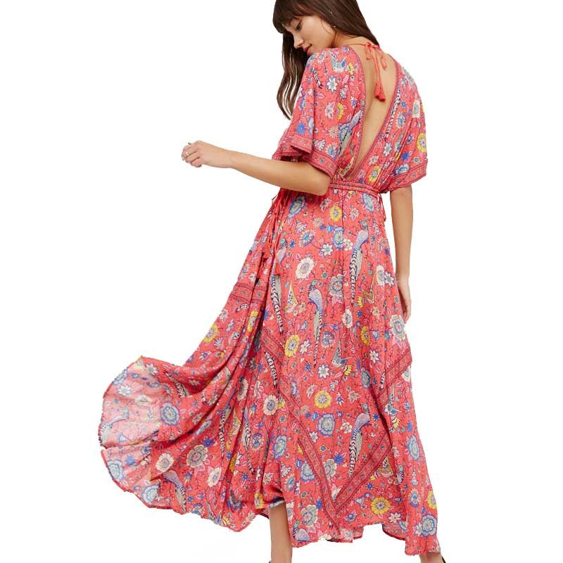 Floral Batwing Maxi Dress | Batwing Sleeve Maxi dress | Love that Boho ...