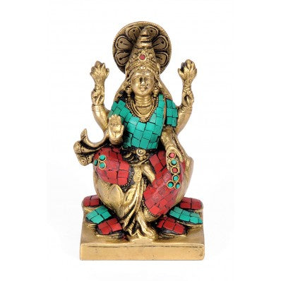 Seated Goddess Lakshmi on Lotus