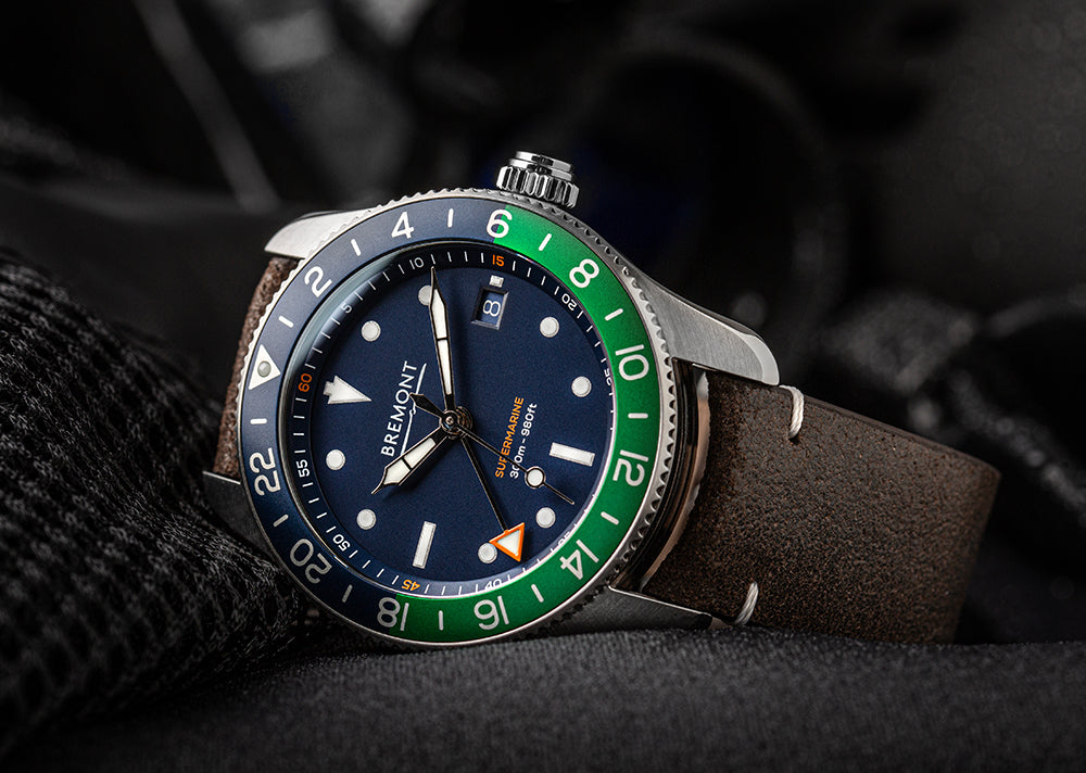 Bremont S302 Blue Green Brown Leather Strap