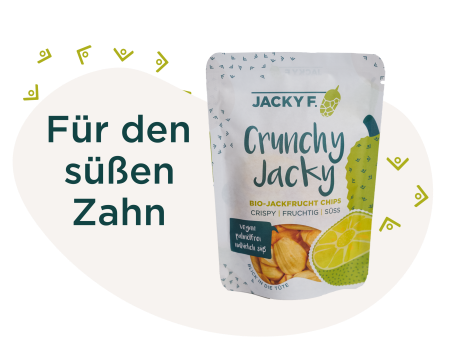 Für den süßen Zahn: JACKY F. Reife Bio-Jackfruit Chips 