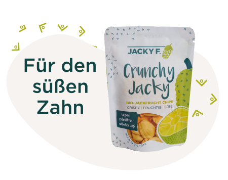 Jetzt bestellen: Crunchy Jacky - Reife Bio-Jackfruit Chips! 