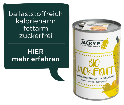 JACKY F. Junge Bio-Jackfruit in der Dose | Hier mehr erfahren