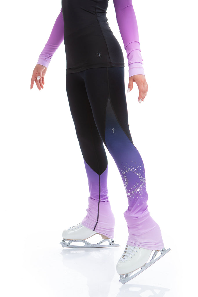 High Waist Skate Legging Blue  EliteXpression Figure Skating – Elite  Xpression