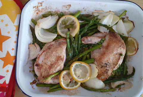 Spring Chicken and asparagus