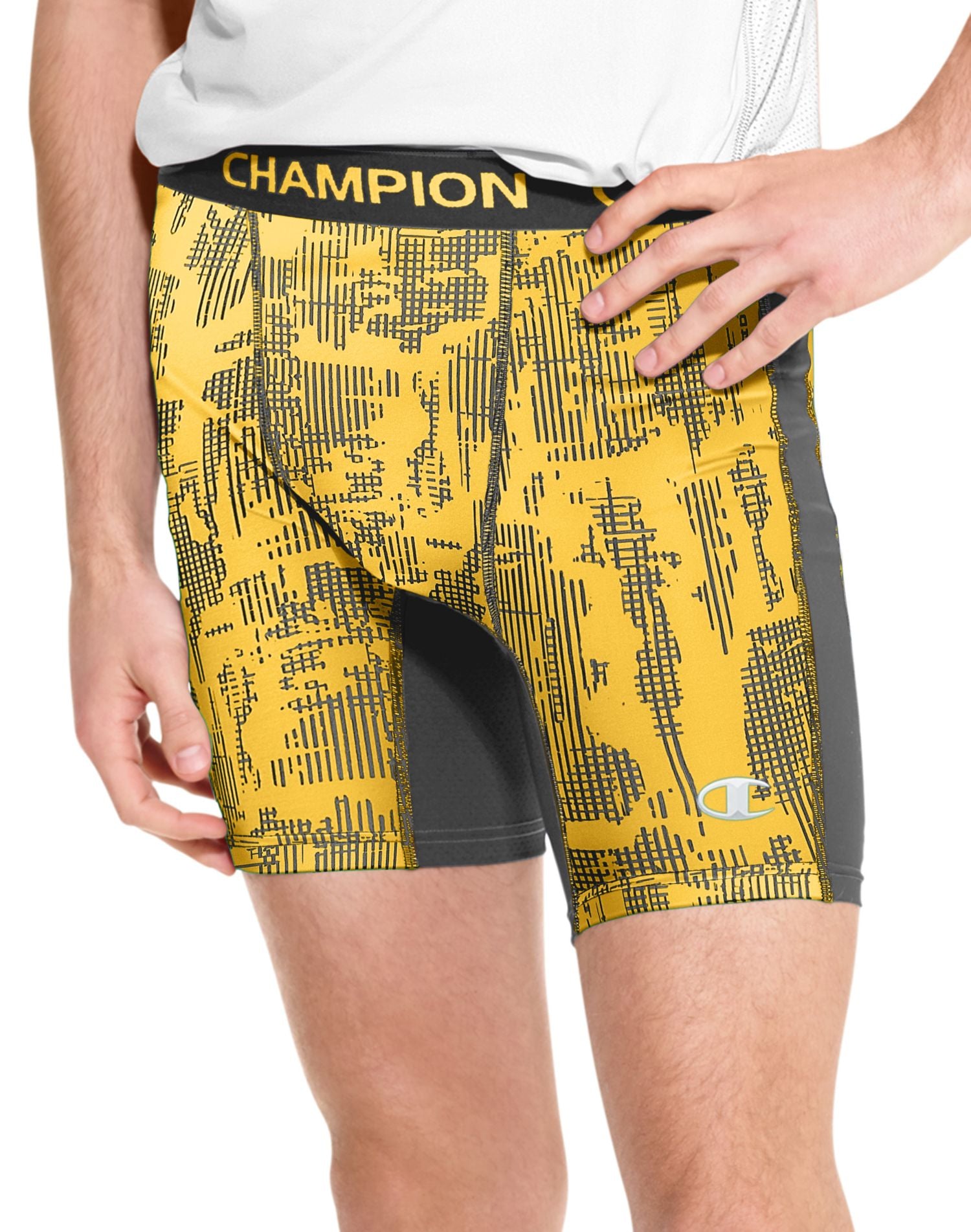 87294 Champion Men`s Powertrain Powerflex Solid Compression Shorts