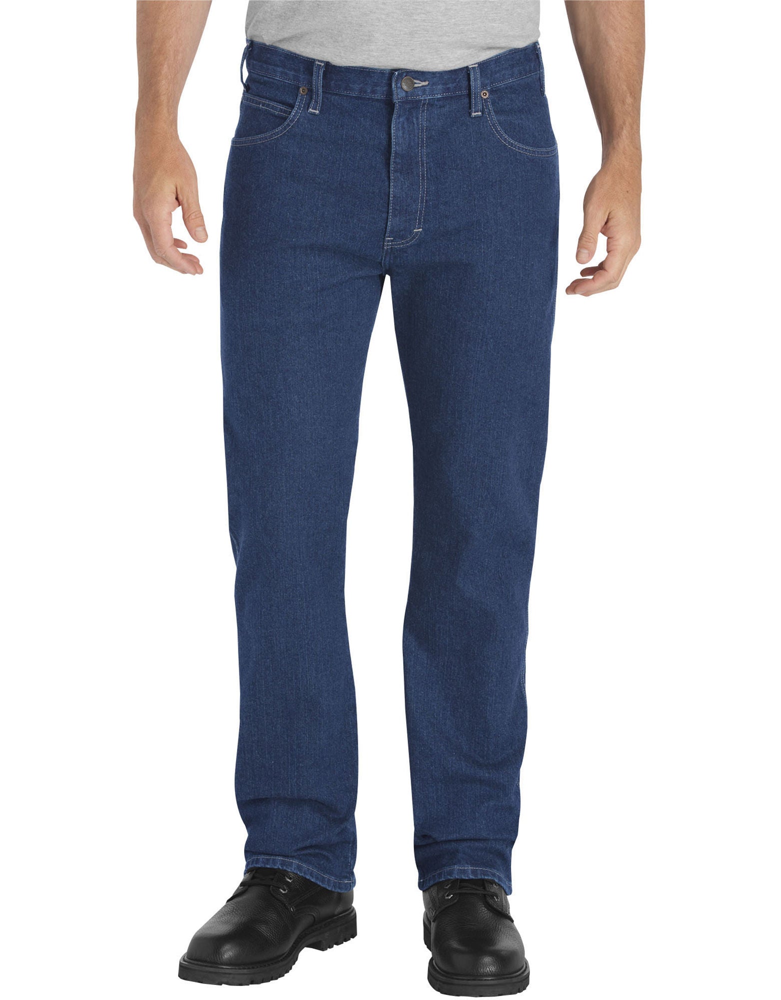 DIC-11293 - Dickies Mens FLEX Regular Fit Straight Leg 5-Pocket Denim Jeans