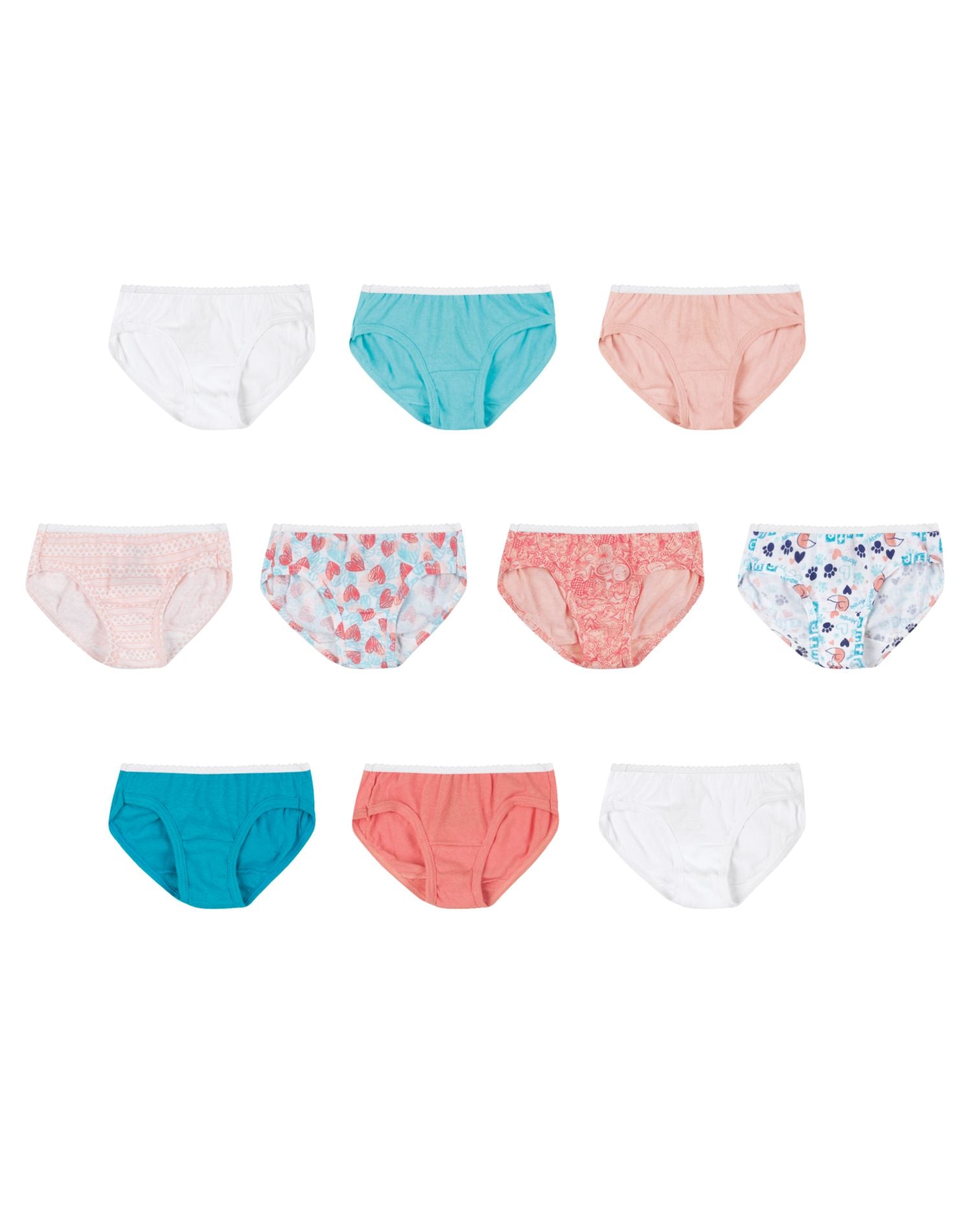 Hanes TAGLESS Toddler Girls' Cotton Briefs