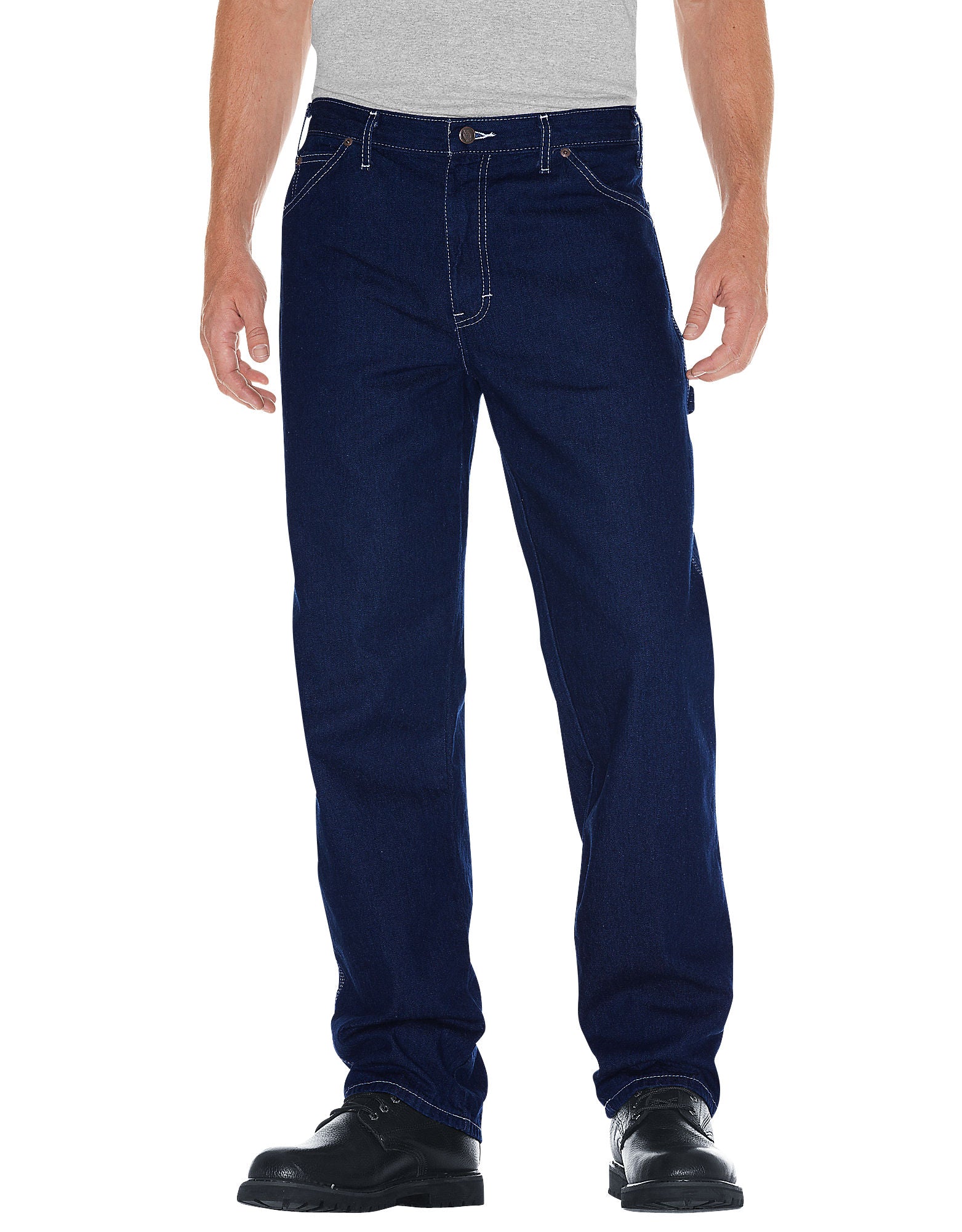 DIC-1994 - Dickies Mens Relaxed Straight Fit Carpenter Denim Utility Jeans