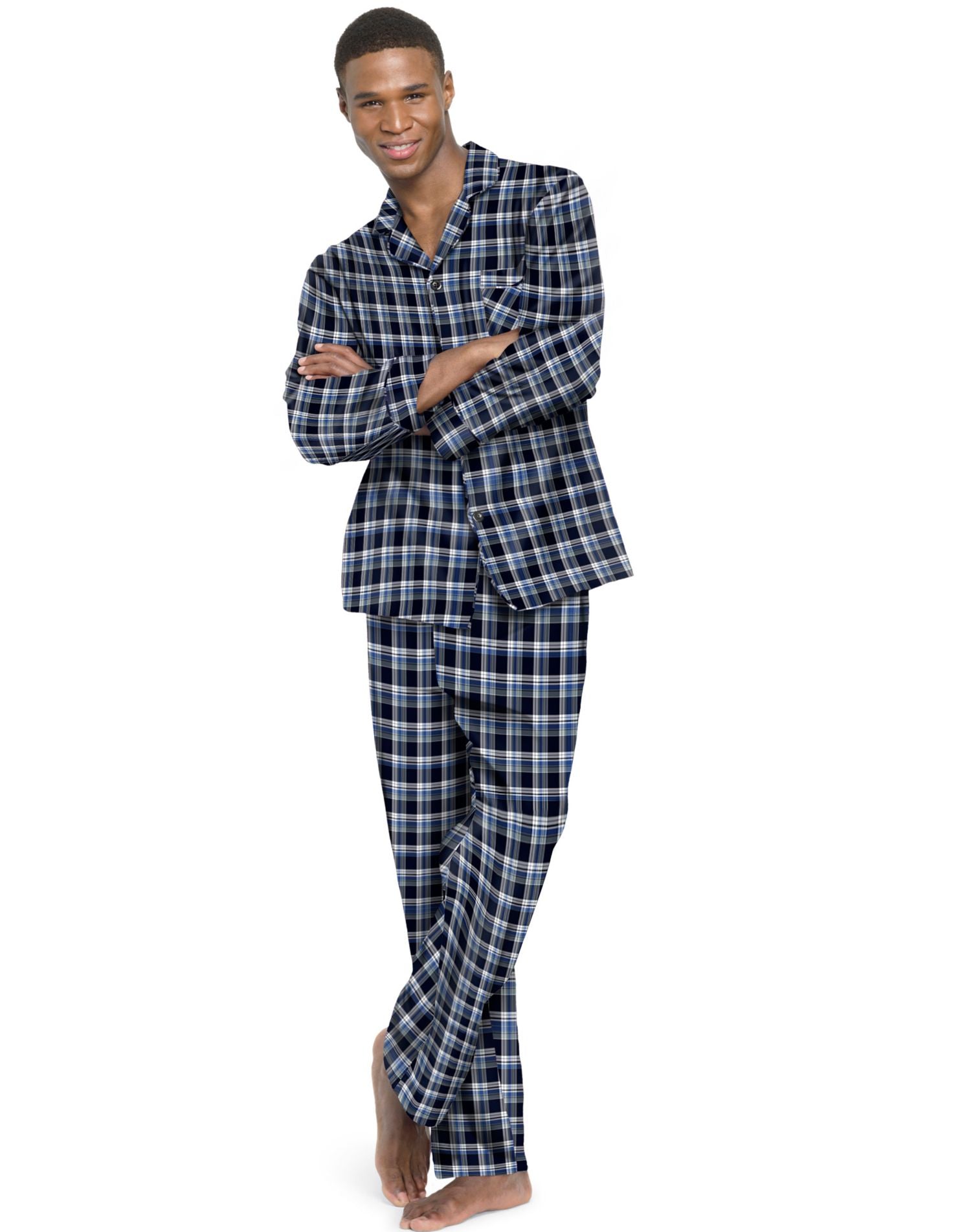 0140/0140X - Hanes Men`s Flannel Pajamas