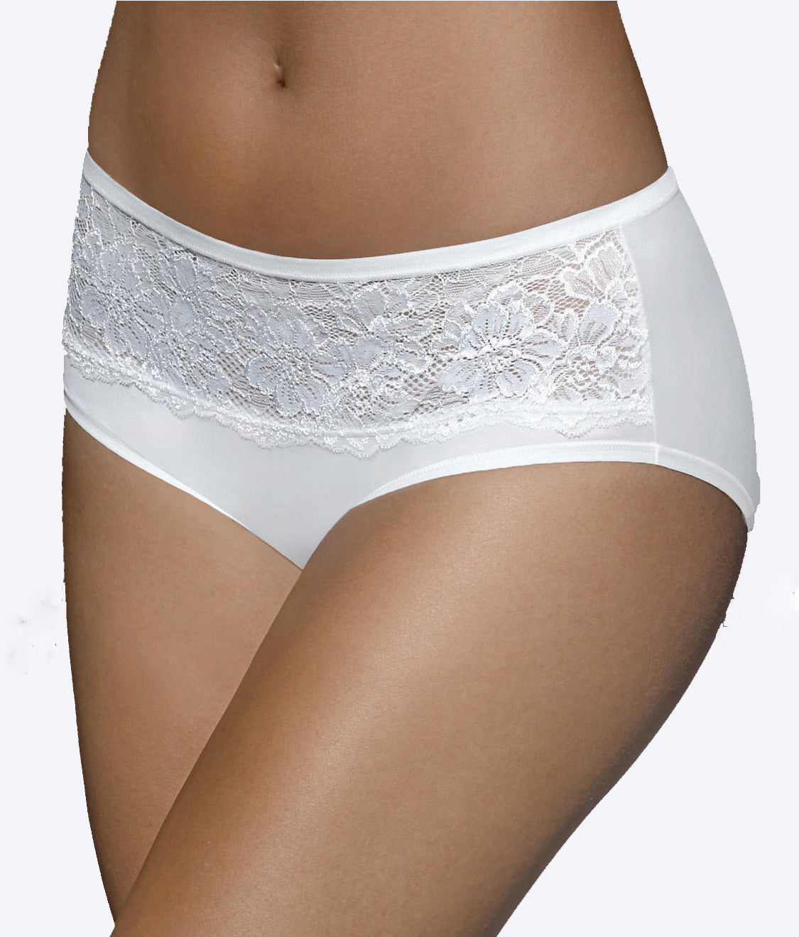 2783 Bali Womens Comfort Indulgence Satin With Lace Modern Hipster 9460