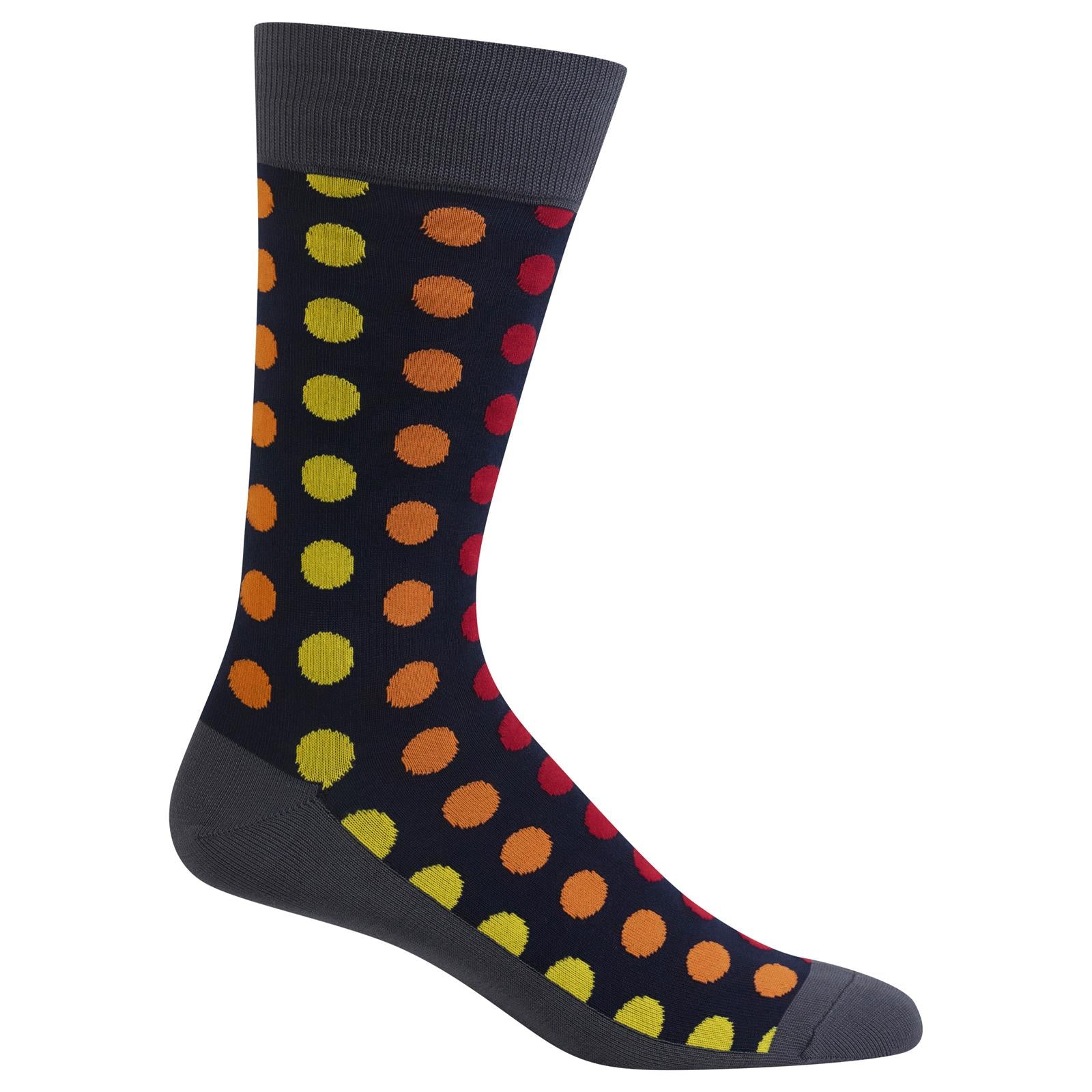 HM100166 - Hot Sox Mens Basics Collection Ombre Dots Slack Sock