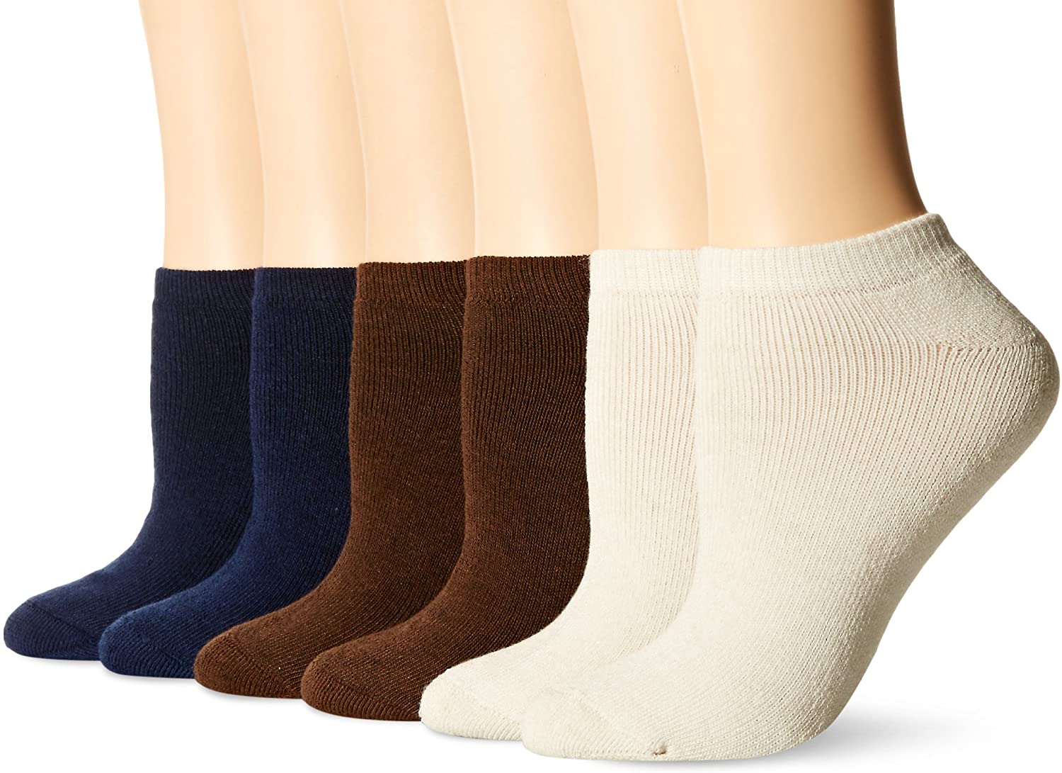 F3820A6 - Fruit Of The Loom Womens 6 Pack Low Cut Socks